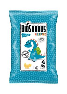 Chrupki Kukurydziane z Solą Morską bezglutenowe BIO 60g - BioSaurus