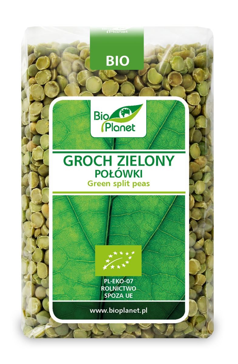Groch Zielony Połówki BIO 500g - Bio Planet