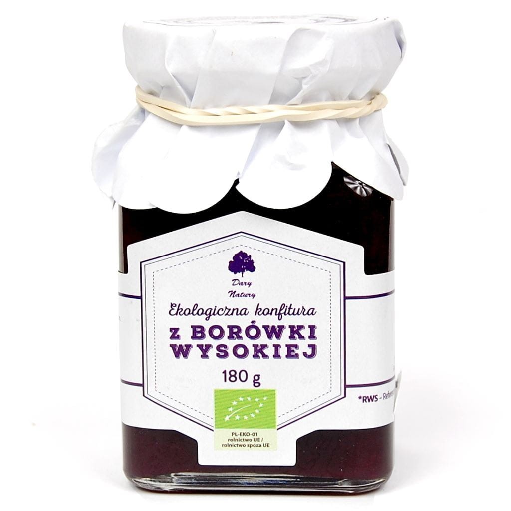 Konfitura z Borówki BIO 180g - Dary Natury