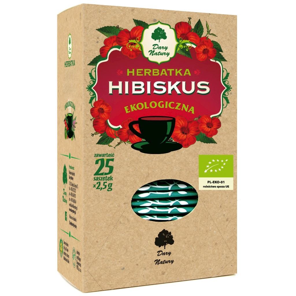 Herbatka Hibiskus BIO 50g - Dary Natury
