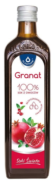 Sok z Granatu Granvital 100% 490ml - Oleofarm