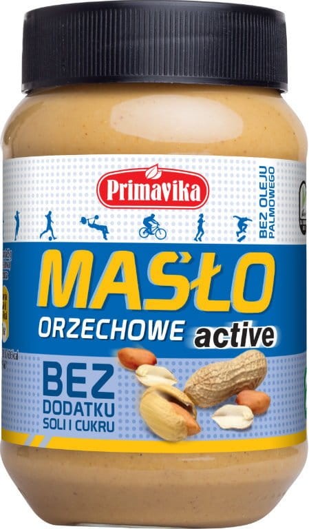 Krem Orzechowy ACTIVE bez dodatku soli i cukru 470g - Primavika