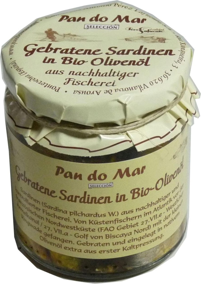 Sardynki Smażone w Oliwie z Oliwek BIO 220g - Pan Do Mar