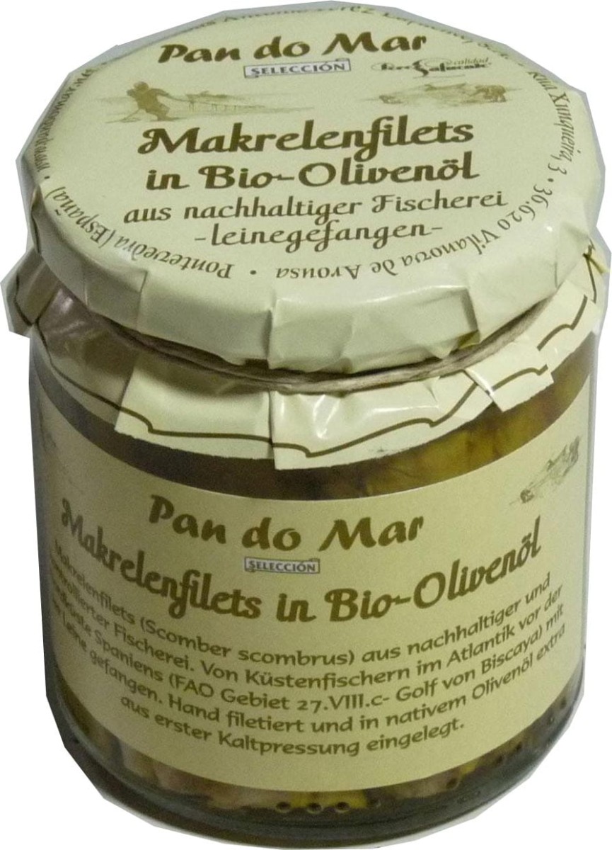 Makrela w Oliwie z Oliwek BIO 220g - Pan Do Mar