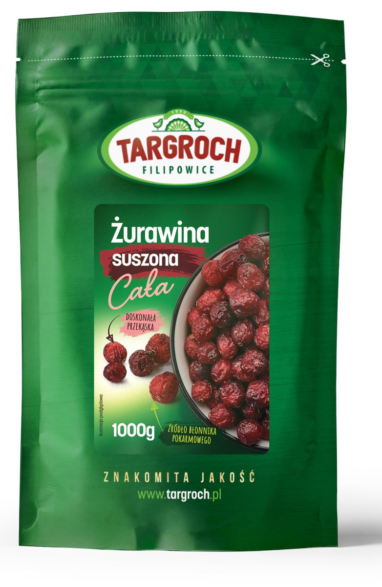 Żurawina Suszona Całojagodowa 1kg - Targroch