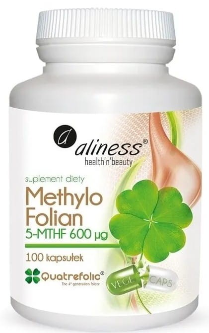 MethyloFolian 600mcg 100 Kapsułek Wegańskich - Aliness