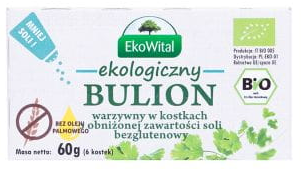 Bulion Warzywny w Kostkach bezglutenowy BIO 60g - EkoWital