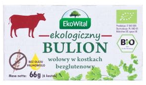 Bulion Wołowy w Kostkach bezglutenowy BIO 66g - EkoWital