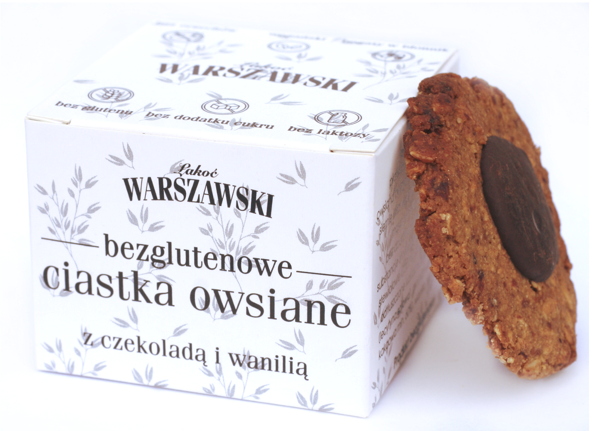 Ciastka Owsiane bezglutenowe z Czekoladą 150g - Baton Warszawski