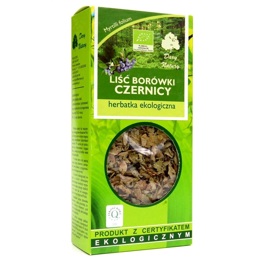 Herbatka Liść Borówki Czernicy BIO 25g - Dary Natury