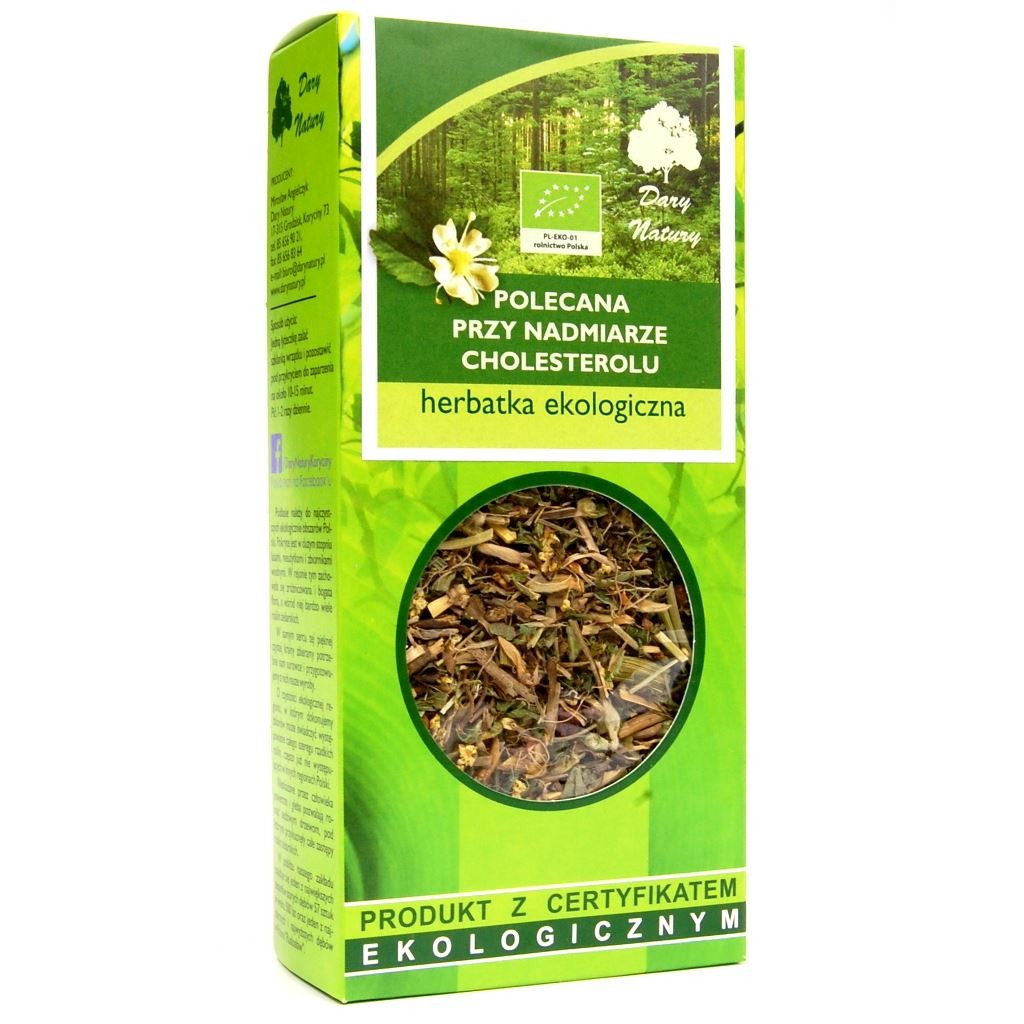 Herbatka polecana przy nadmiarze cholesterolu BIO 50g - Dary Natury