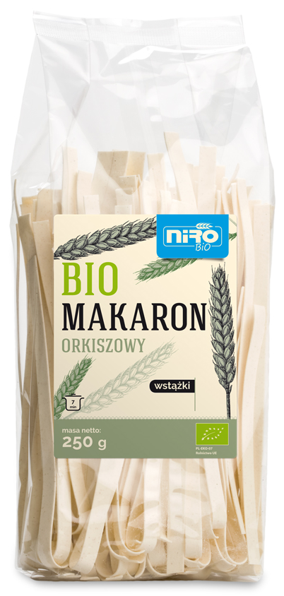 Makaron Orkiszowy Wstążki BIO 250g - Niro