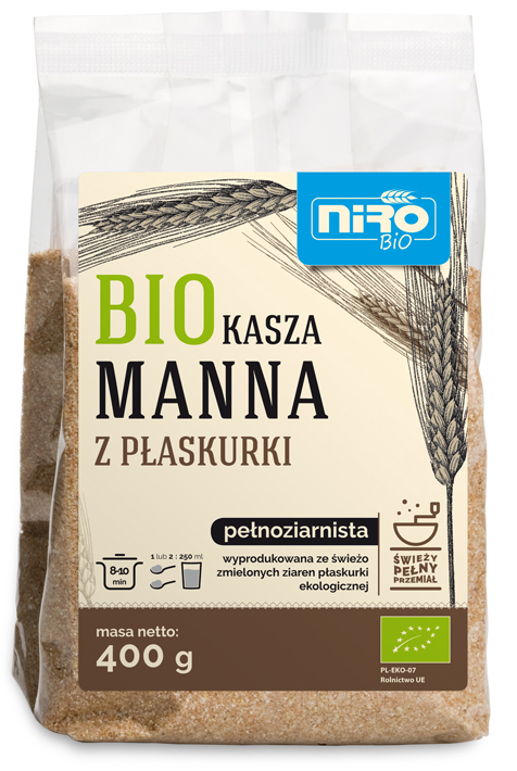 Kasza Manna z Płaskurki BIO 400g - Niro