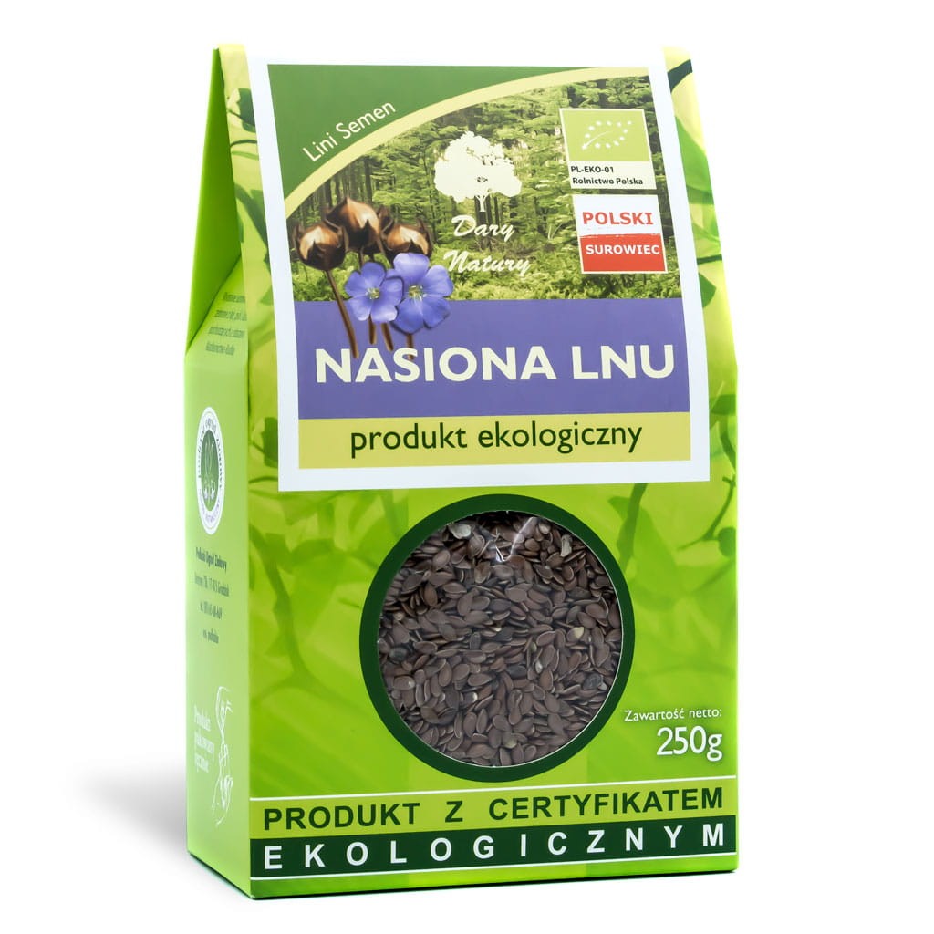 Nasiona Lnu Siemię Lniane BIO 250g - Dary Natury