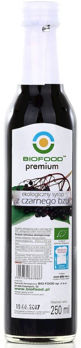Syrop z Czarnego Bzu BIO 250ml - Bio Food