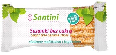 Sezamki z Ksylitolem i Maltitolem 27g - Santini