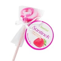 Lizak Santinek o Smaku Truskawkowym z Ksylitolem 10g - Santini