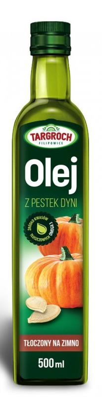 Olej z Pestek Dyni Tłoczony na Zimno 500ml - Targroch