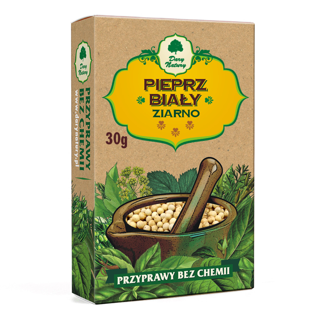 Pieprz Biały Ziarnisty 30g - Dary Natury