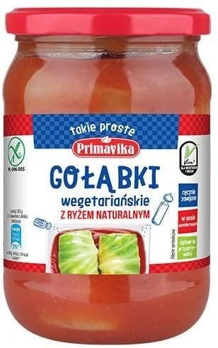 Gołąbki Wegetariańskie z Ryżem Naturalnym bezglutenowe 480g - Primavika
