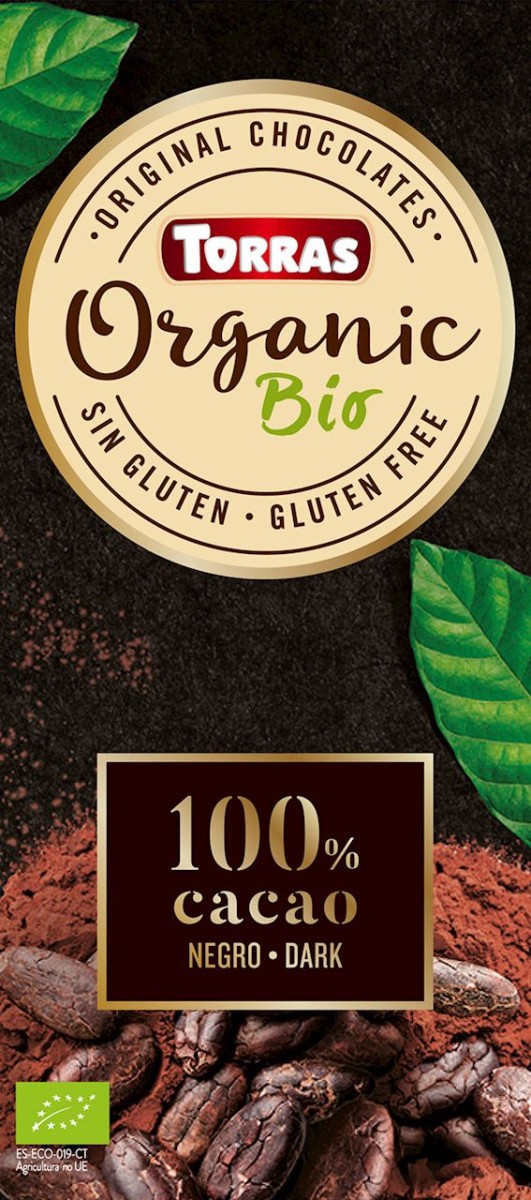 Czekolada Gorzka 100% Kakao bez dodatku cukru BIO 100g - Torras