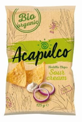 Nachosy o Smaku Śmietankowo - Cebulowym BIO 125g - Acapulco