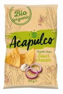 Nachosy o Smaku Śmietankowo Cebulowym BIO 125g - Acapulco