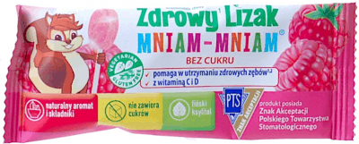 Zdrowy Lizak Malinowy 6g - Mniam Mniam