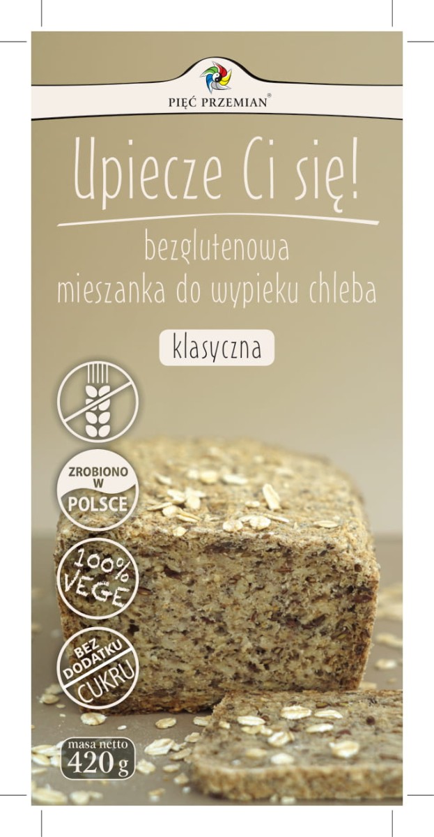 Mieszanka Chleba Bezglutenowego Klasyczna 420g - Pięć Przemian