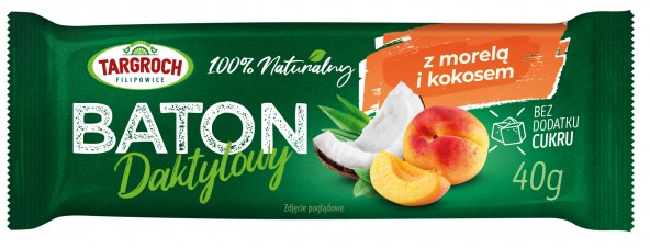 Baton Daktylowy z Kokosem i Morelami 40g - Targroch