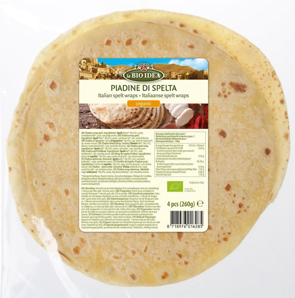Tortilla Orkiszowa Piadina BIO 260g - La Bio Idea