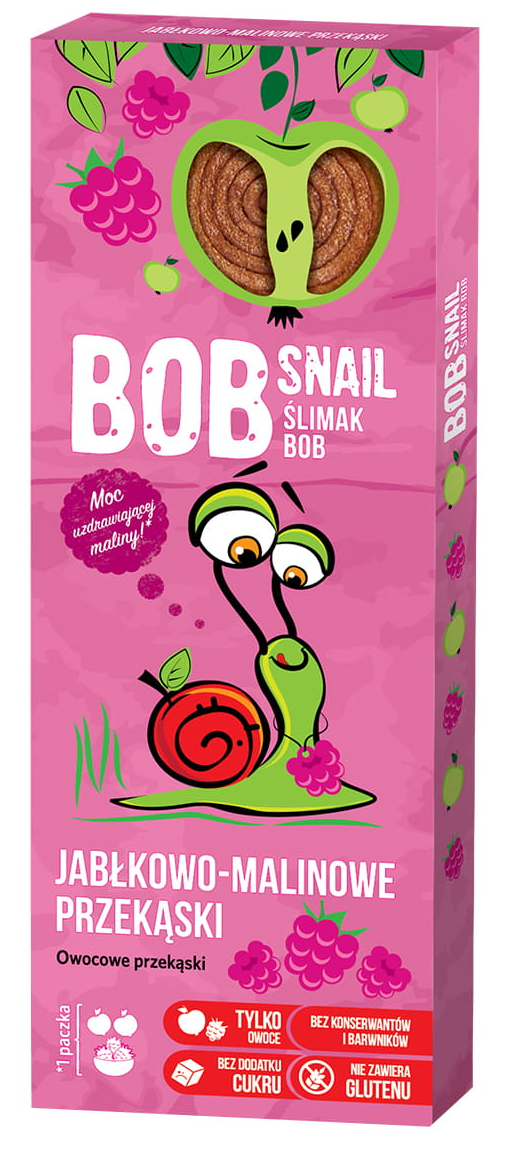 Przekąska Owocowa Jabłko Malina bez dodatku cukru 30g - Bob Snail