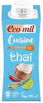 Krem do Gotowania Tajski z Mleczkiem Kokosowym i Curry BIO 200ml - Ecomil