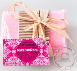 Mydło Różane Relaksujące Naturalne Kostka 100g - Beaute Marrakech