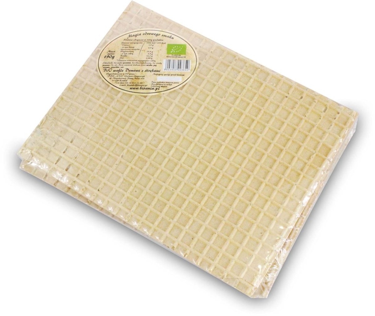 Wafle Domowe z Otrębami bez dodatku cukru BIO 190g - Ania