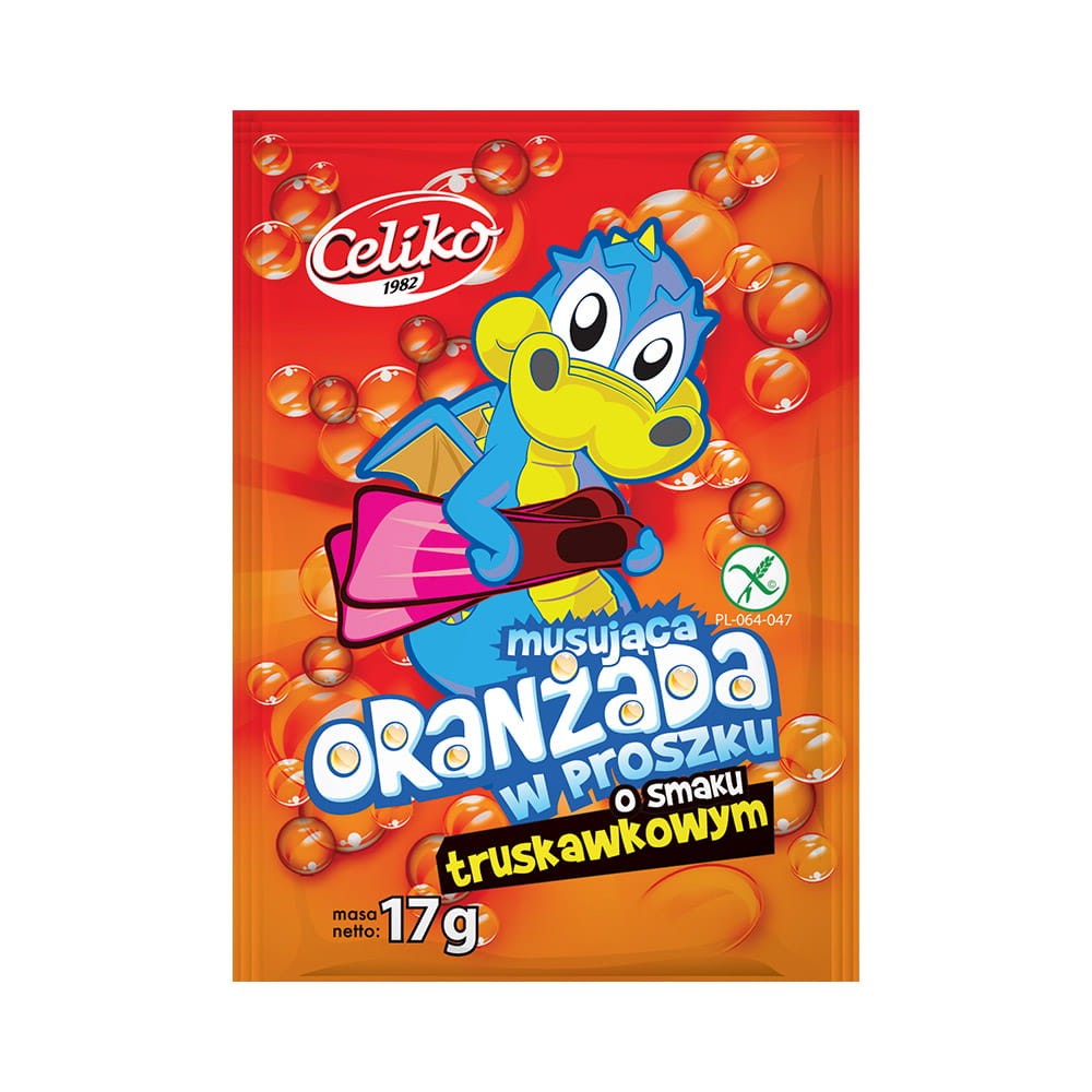 Oranżada Truskawkowa w Proszku bezglutenowa 17g - Celiko