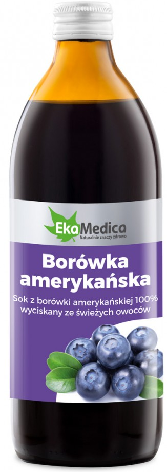 Sok Borówka Amerykańska Suplement Diety 500ml - EkaMedica