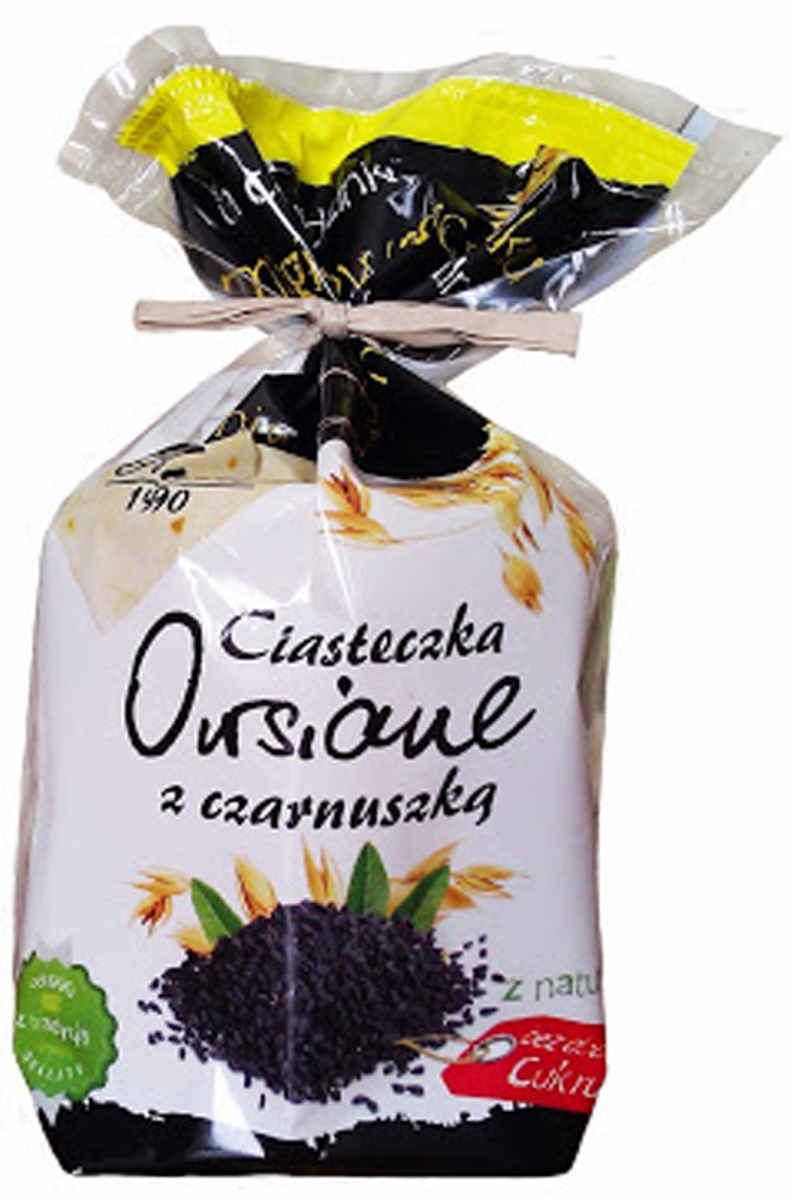 Ciasteczka Owsiane z Czarnuszką bez dodatku cukru 150g - Ania