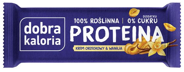Baton Proteina Krem Orzechowy Wanilia 45g - Dobra Kaloria