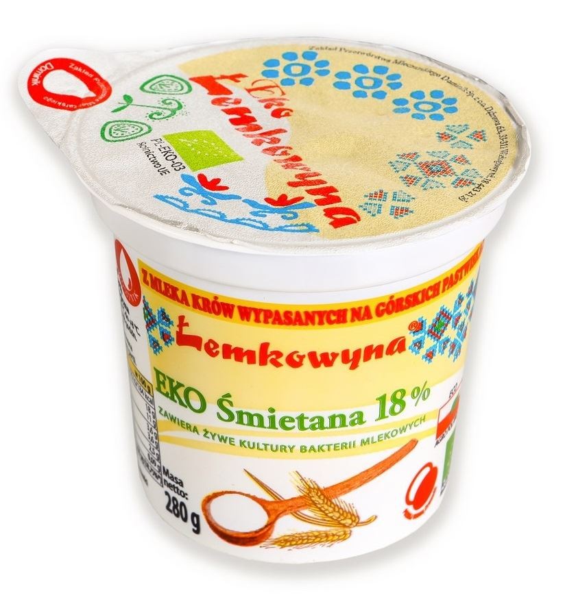 Śmietana 18% BIO 280g - Łemkowyna