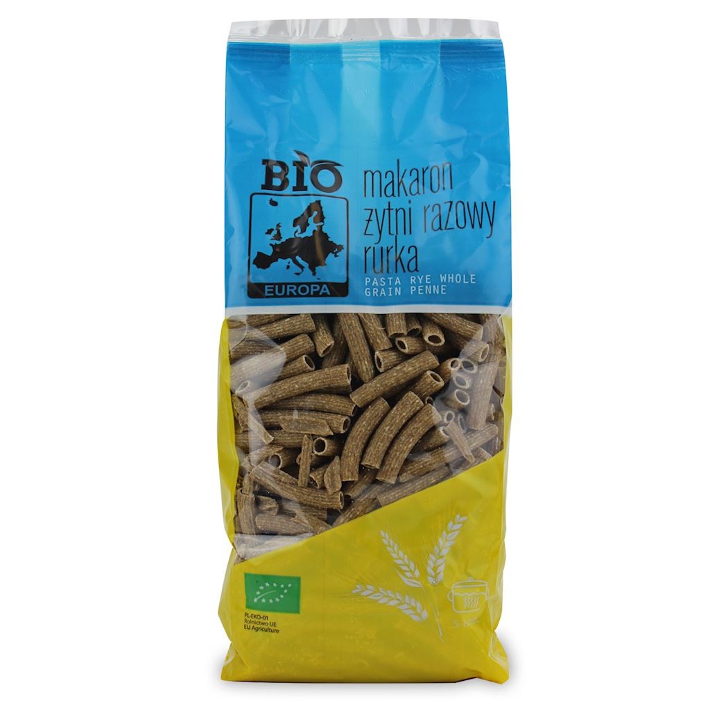 Makaron Żytni Razowy Rurka BIO 400g - Bio Europa