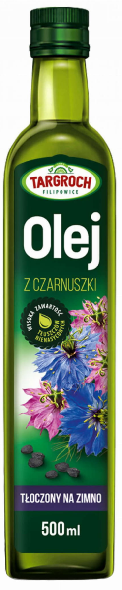Olej z Czarnuszki Tłoczony na Zimno 500ml - Targroch