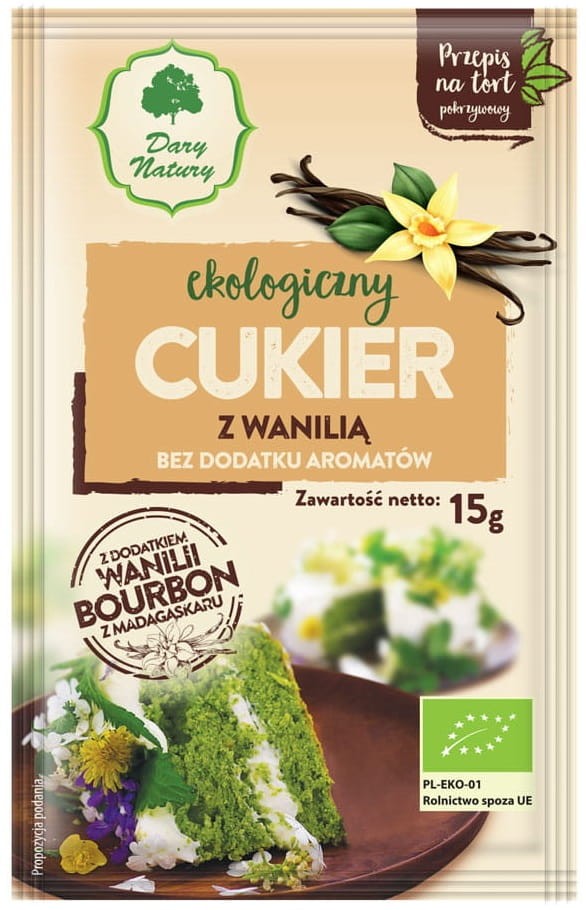 Cukier z Wanilią BIO 15g - Dary Natury