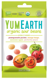 Żelki Owocowe Smak Brzoskwinia Jabłko Granat Mango Kwaśne z Witaminą C BIO 50g - Yum Earth