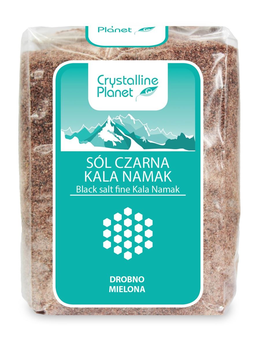 Sól Czarna Kala Namak Drobno Mielona 600g - Crystalline Planet