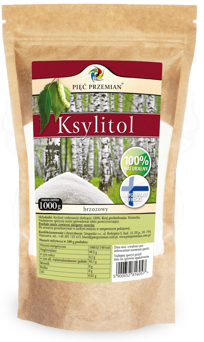 Ksylitol Cukier Brzozowy Fiński 1kg - Pięć Przemian