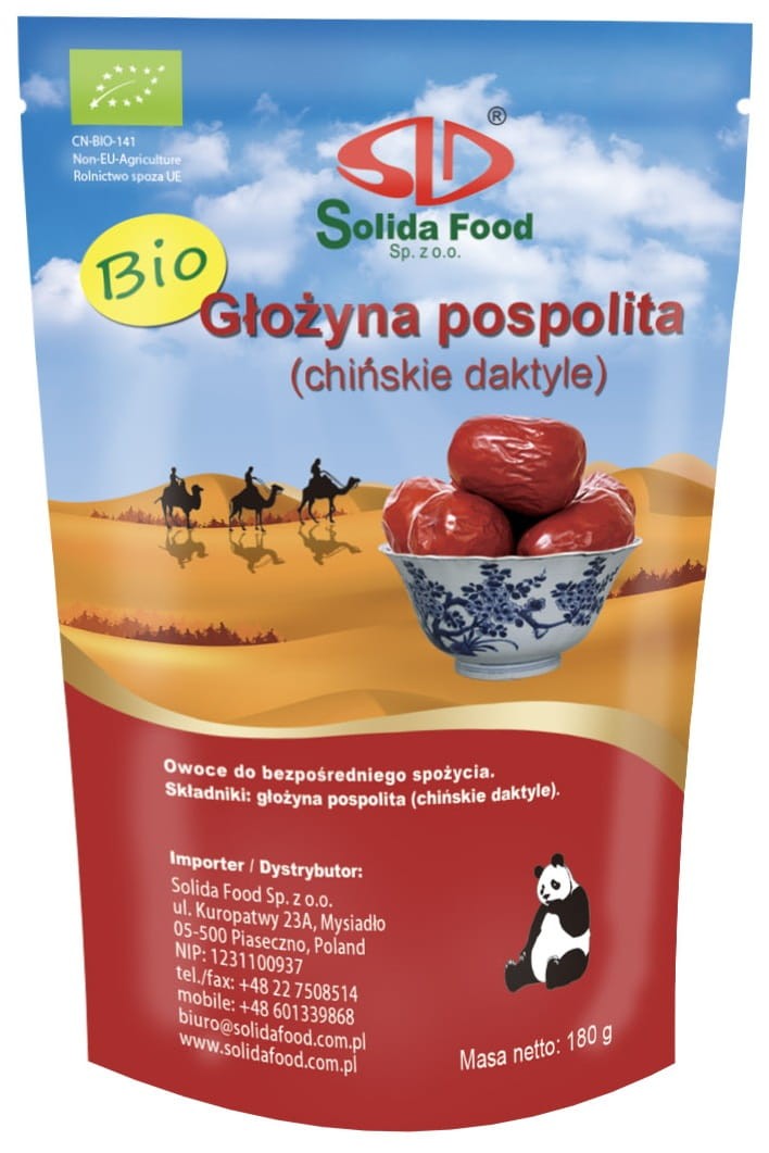 Daktyle Chińskie Głożyna Pospolita BIO 180g - Solida Food