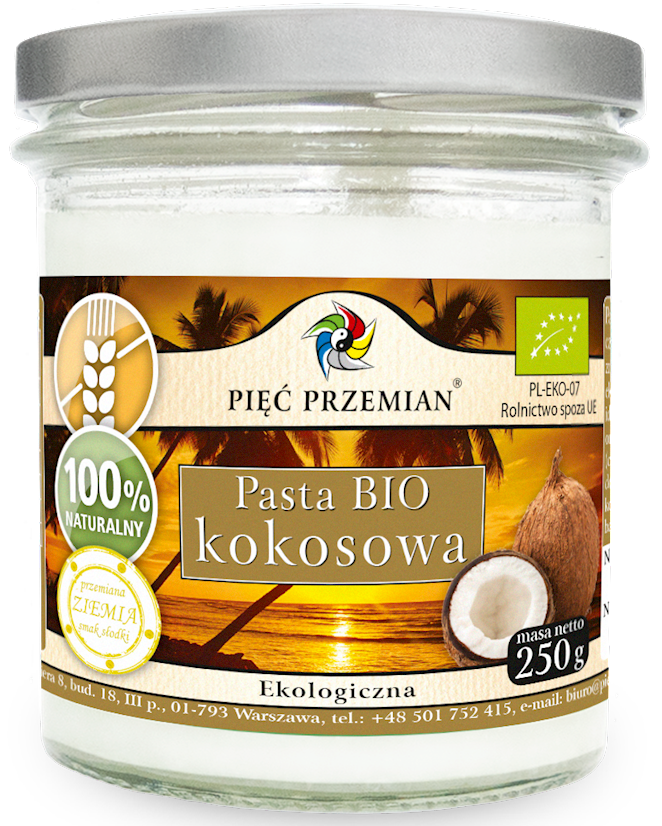 Pasta Kokosowa BIO 250g - Pięć Przemian
