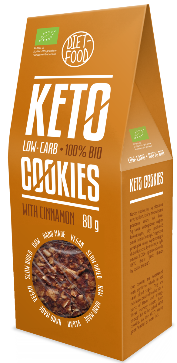 Ciasteczka Keto z Cynamonem BIO 80g - Diet Food
