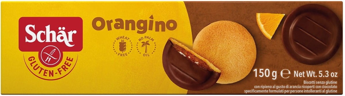 Biszkopty w Czekoladzie Orangino bezglutenowe 150g - Schär